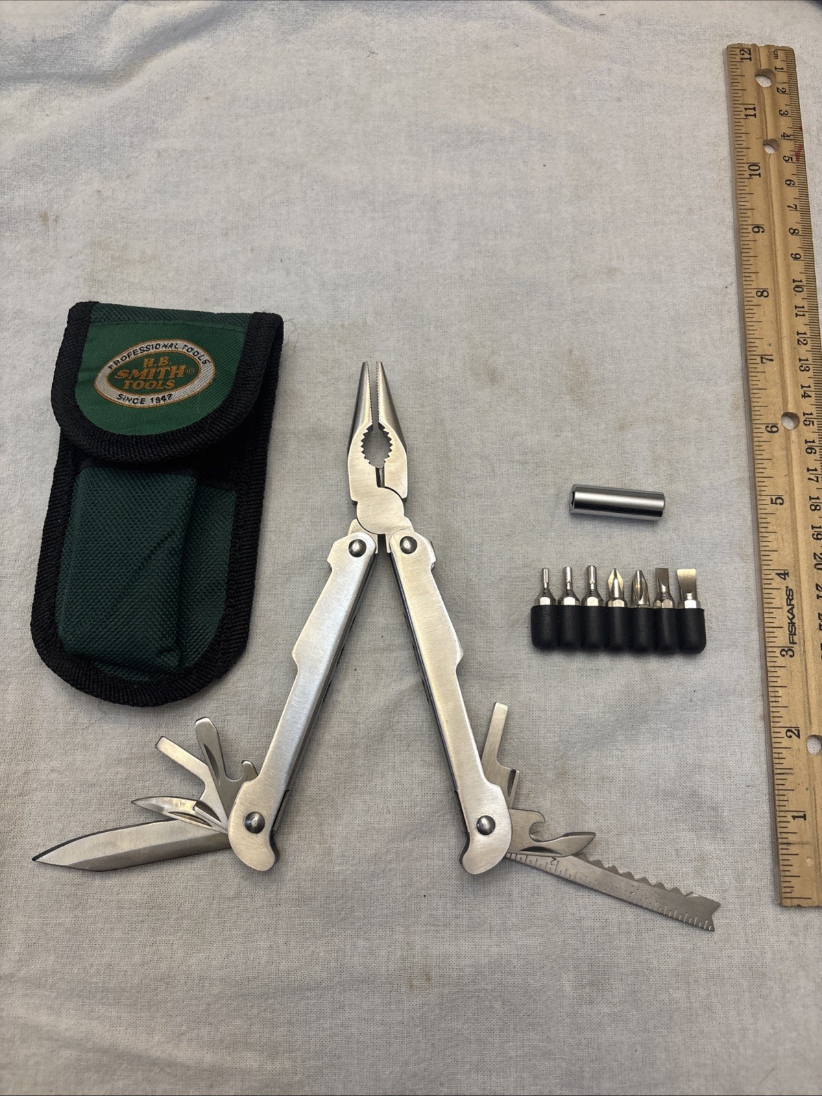 H.B. Smith Tools Multi Function Tool Set Multi-Tool With Nylon Belt Case