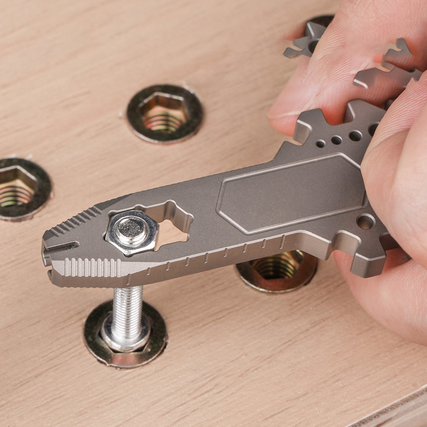 Titanium Alloy Mini Folding Utility Knife Keychain EDC Pocket Package Opener