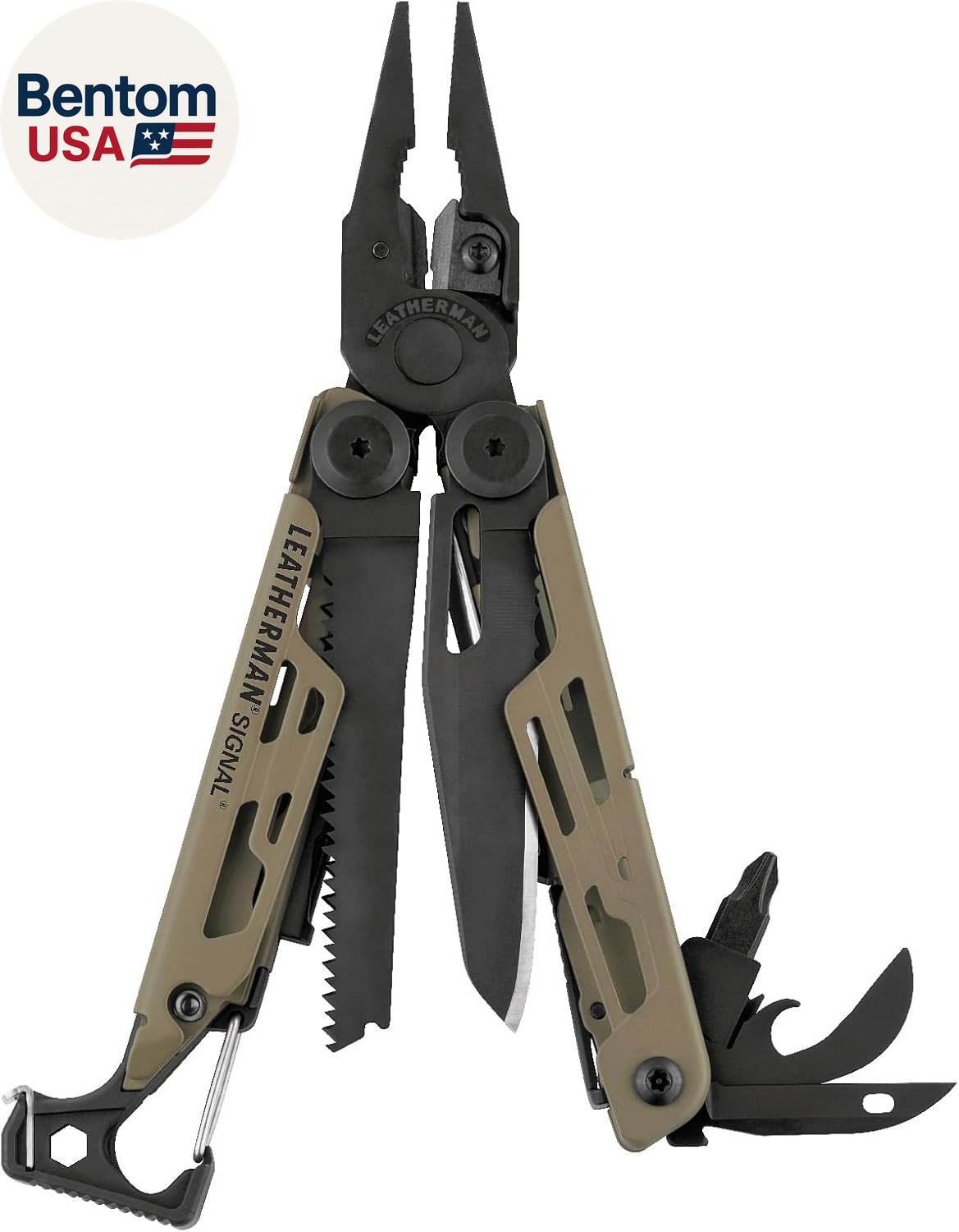 , Signal, 19-In-1 Multi-Tool for Outdoors, Camping, Hiking, Fishing, Survival, D