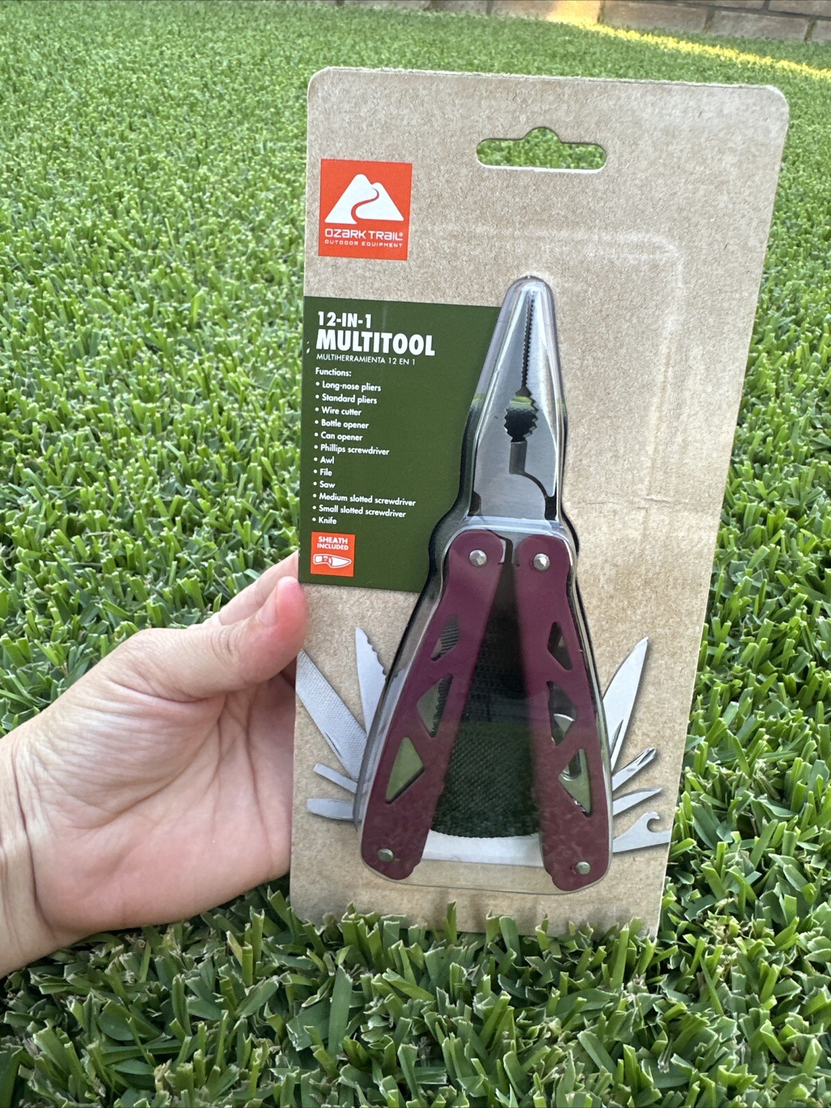 Ozark Trail 12-In-1 Multi-Tool with Sheath Hiking Outdoors Pocket Knife Camping