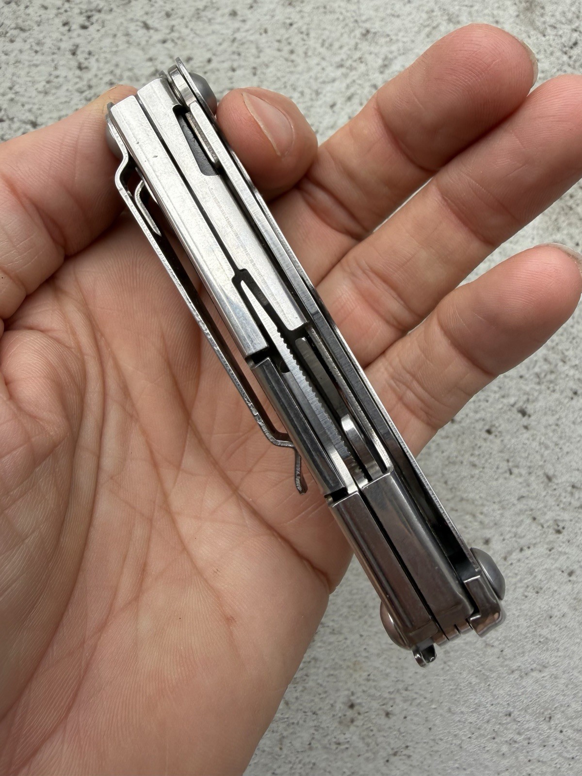 LEATHERMAN REV ADVERTISING “MSH” “APS” MULTI TOOL W/POCKET CLIP, EXCELLENT