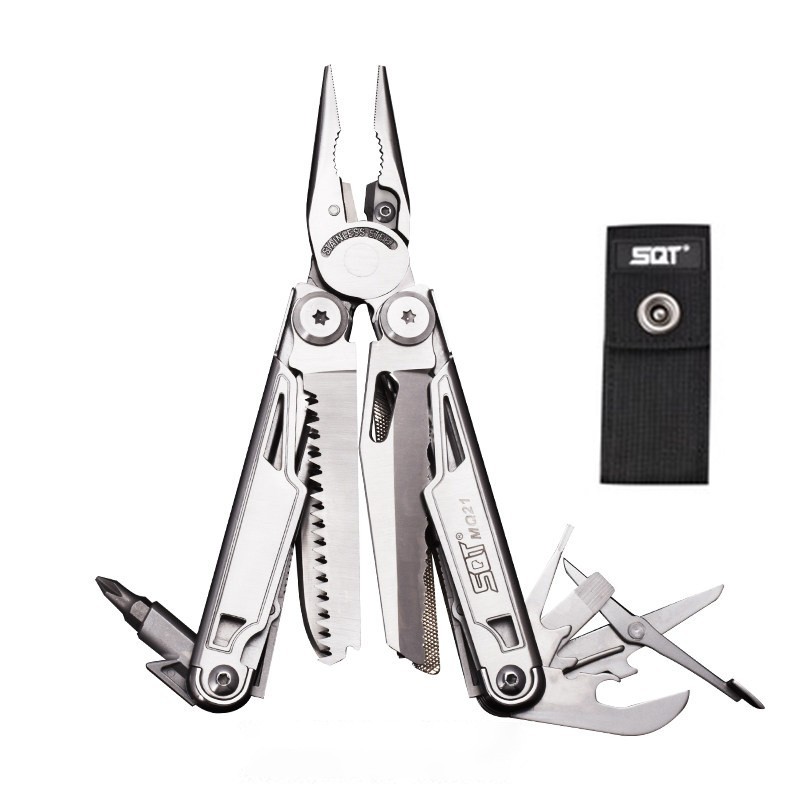 MQ21 Folding Multi Tool Pliers with Blade Screwdriver EDC Car Emergency Tool