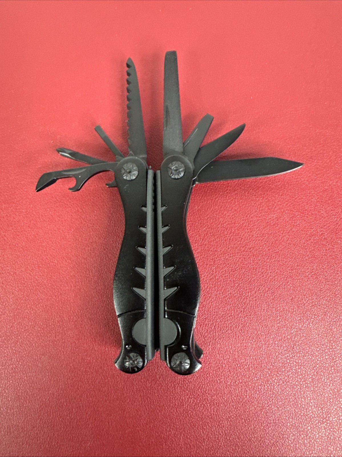 Black Schrade Tough Multi-Tool w 9 Tools + Nylon Carrying Belt Clip Case, EX