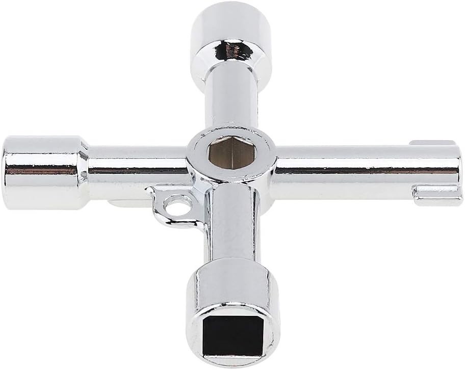 Versatile 4-Way Key Tool for Electric, Gas, and Water Cabinets – 2.83″ Size