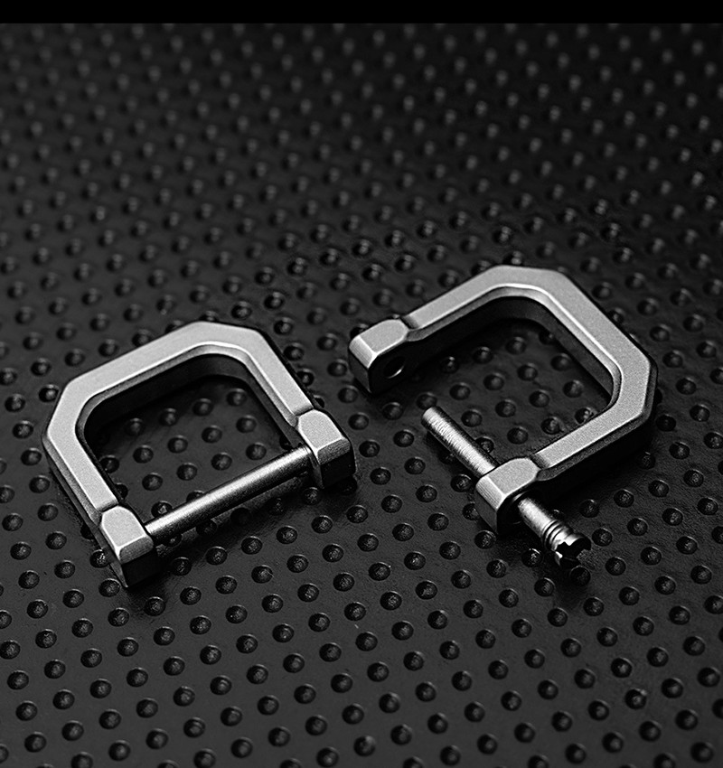 1pc EDC TC4 CNC D Type Porable Car Keychain Outdoor Horseshoe Buckle Hanging