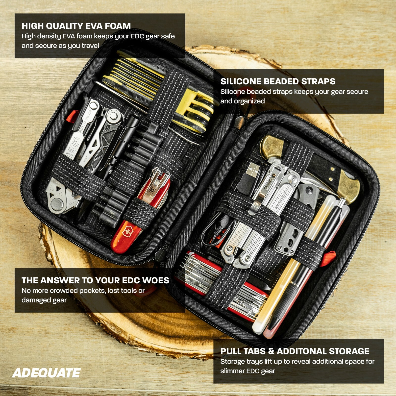 EDC Storage Organizer Case w/ Integrated Dump Tray – Everyday Carry Gear