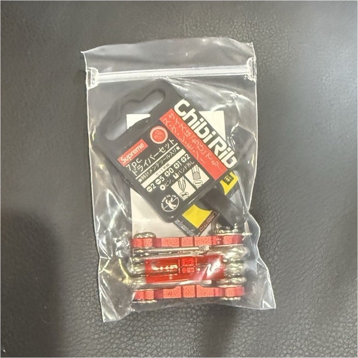 Supreme ChibiRib Screwdriver Keychain Multi-Tool Red Chrome Vanadium Steel