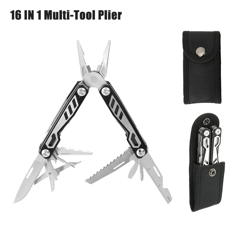 Dispatch 16-in-1 Stainless Steel Multi-Tool Plier, Outdoor Survival Pocket Tool
