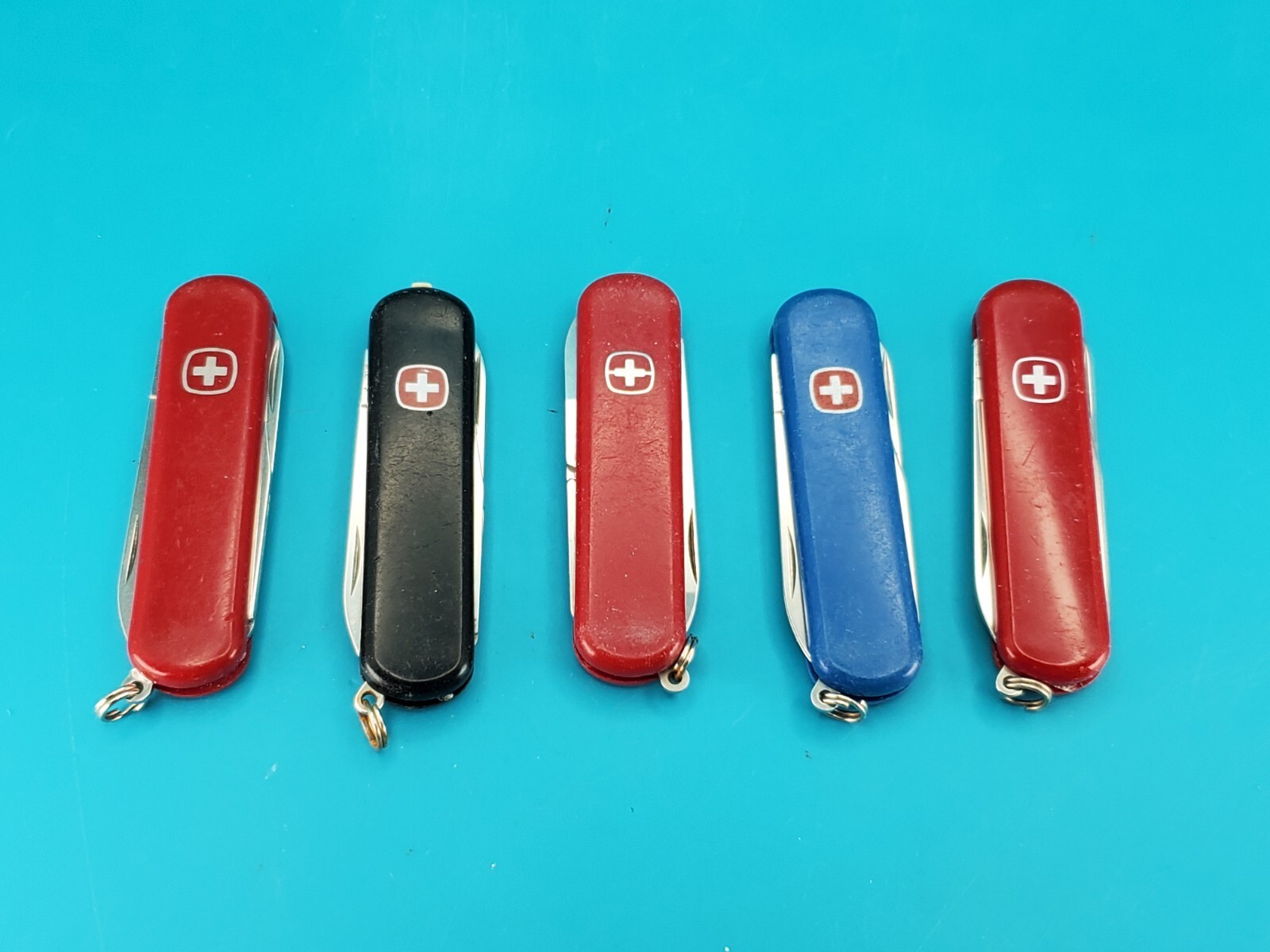 Lot of 5 Wenger Esquire Swiss Army Knife Multi Tools!