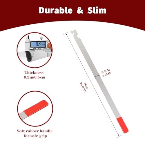 22″ Stainless Steel Slim Jim Tool – Emergency Automotive Roadside Assistance Kit
