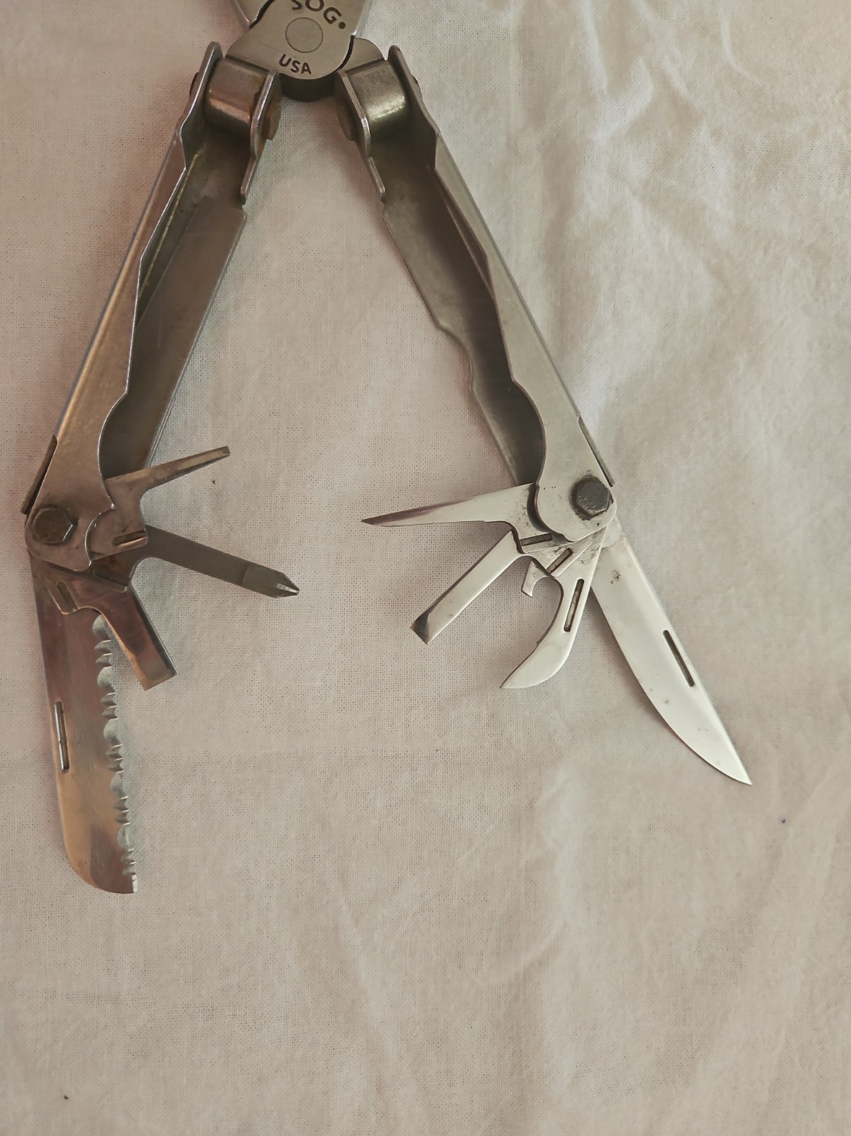Vintage SOG Paratool Multi-Tool USA Survival Knife Pliers File EDC