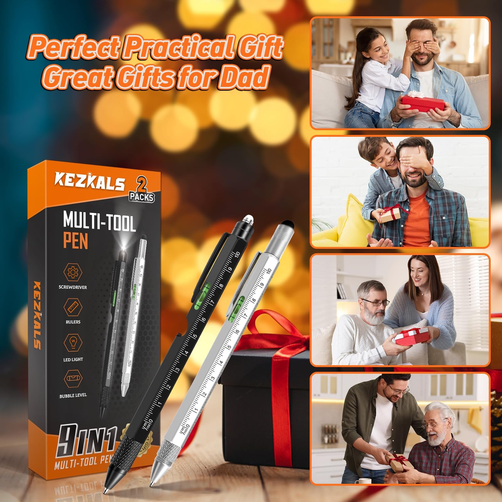 9In1 Multitool Pen Set Gadget Gift For Men Dad Husband Anniversary