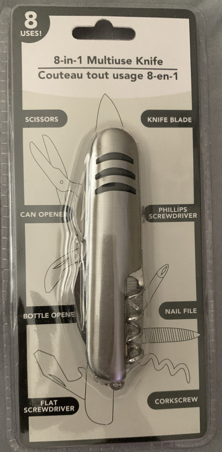 **Brand New** TOOL BENCH HARDWARE 8-IN-1 MULTI USE KNIFE MULTI USE MULTI TOOL