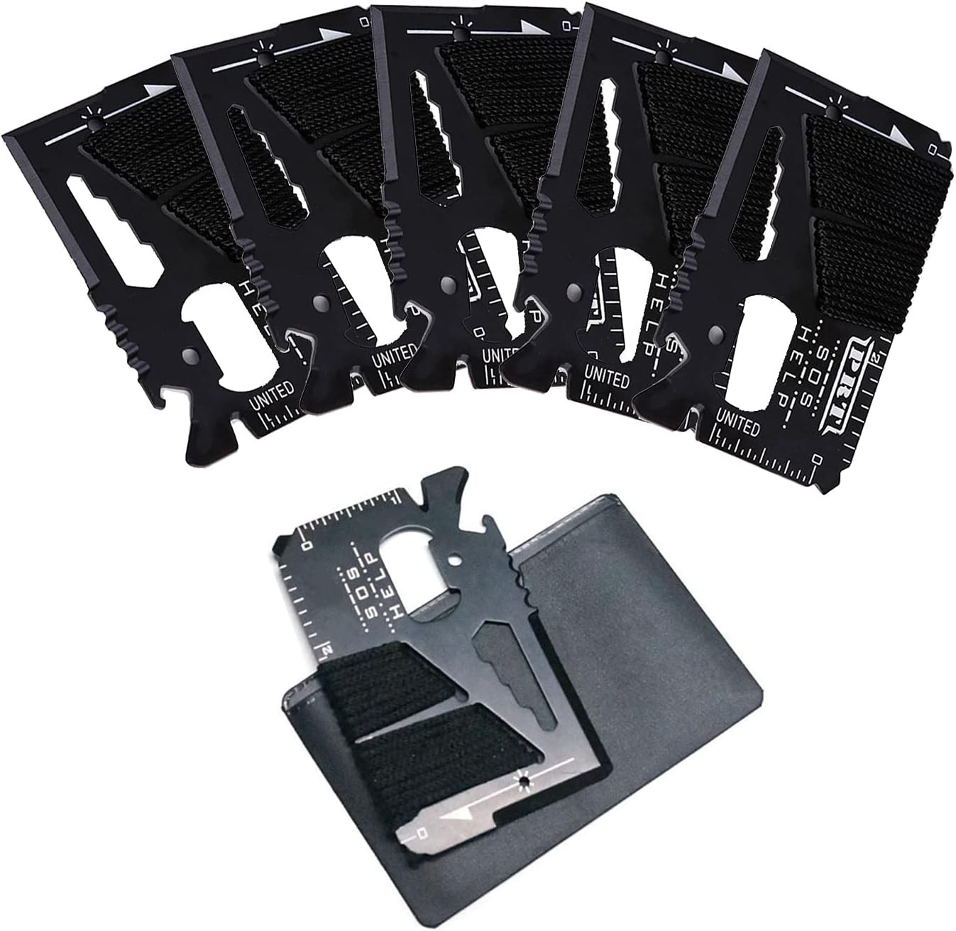 14 in 1 Beer Opener Survival Card Tool,Credit Card Sized Wallet Multitools Gift