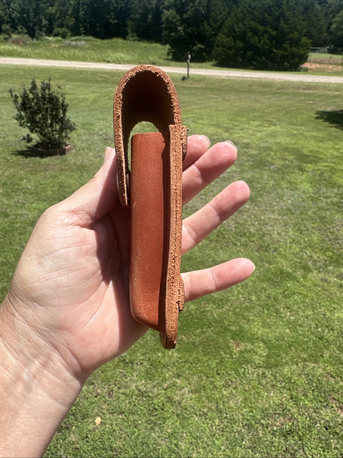 Vintage Schrade Brown Leather Belt Sheath Pouch w/ Snap Closure for Tool Carry
