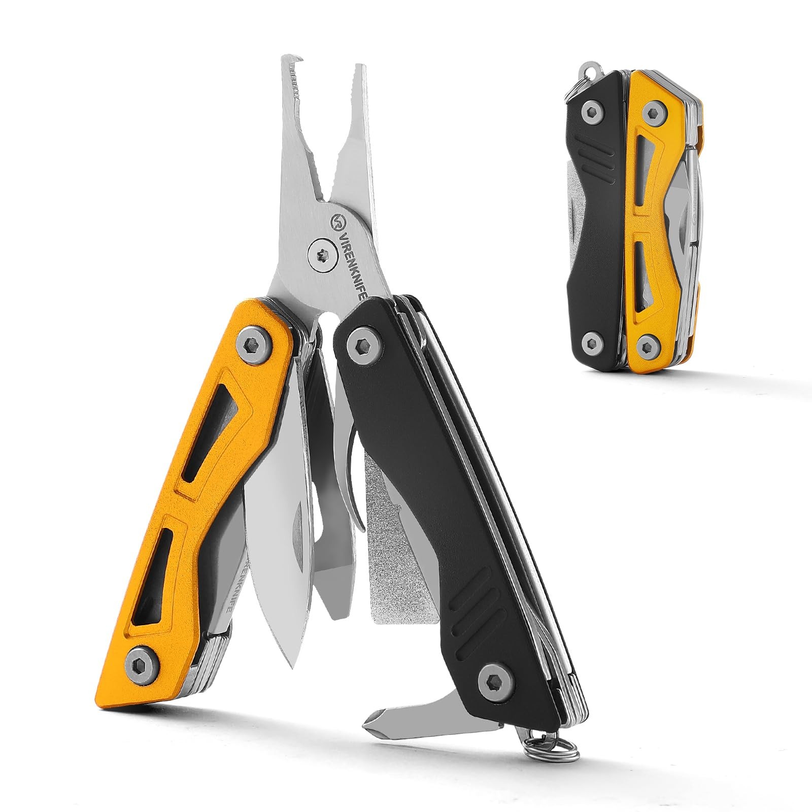 VIRENKNIFE Multitool,13-in-1 Stainless Steel Multi Tool Pliers with Pocket ,B…