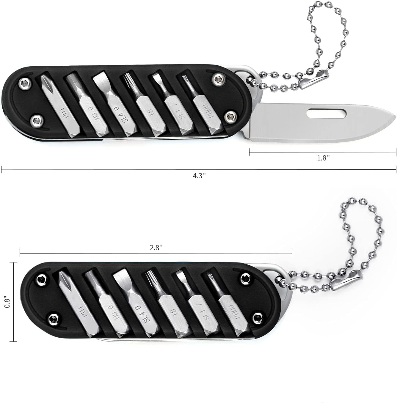 The Compact EDC Pocket Knife Multitool | 7-In-1 Keychain Companion for Quick Fix