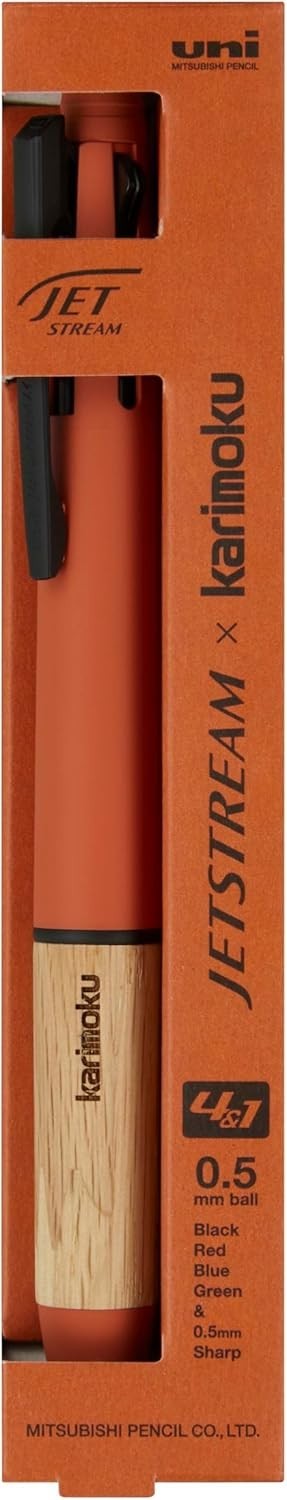 Jetstream Karimoku 4&1 Multi-Function Pen 0.5mm Uni MSXE5KF05.4 Sunset Orange