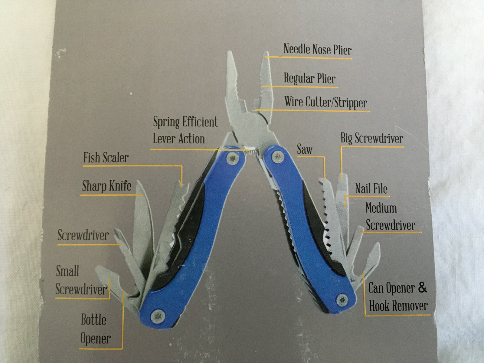 NEW Tuff Work 15-in-1 Multi-Tool — Knife, Pliers, Wire Cutter/Stripper & More!