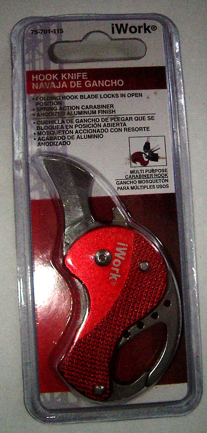 HY-KO combination bottle cap opener carabiner KNIFE KC 605 & I WORK HOOK KNIFE