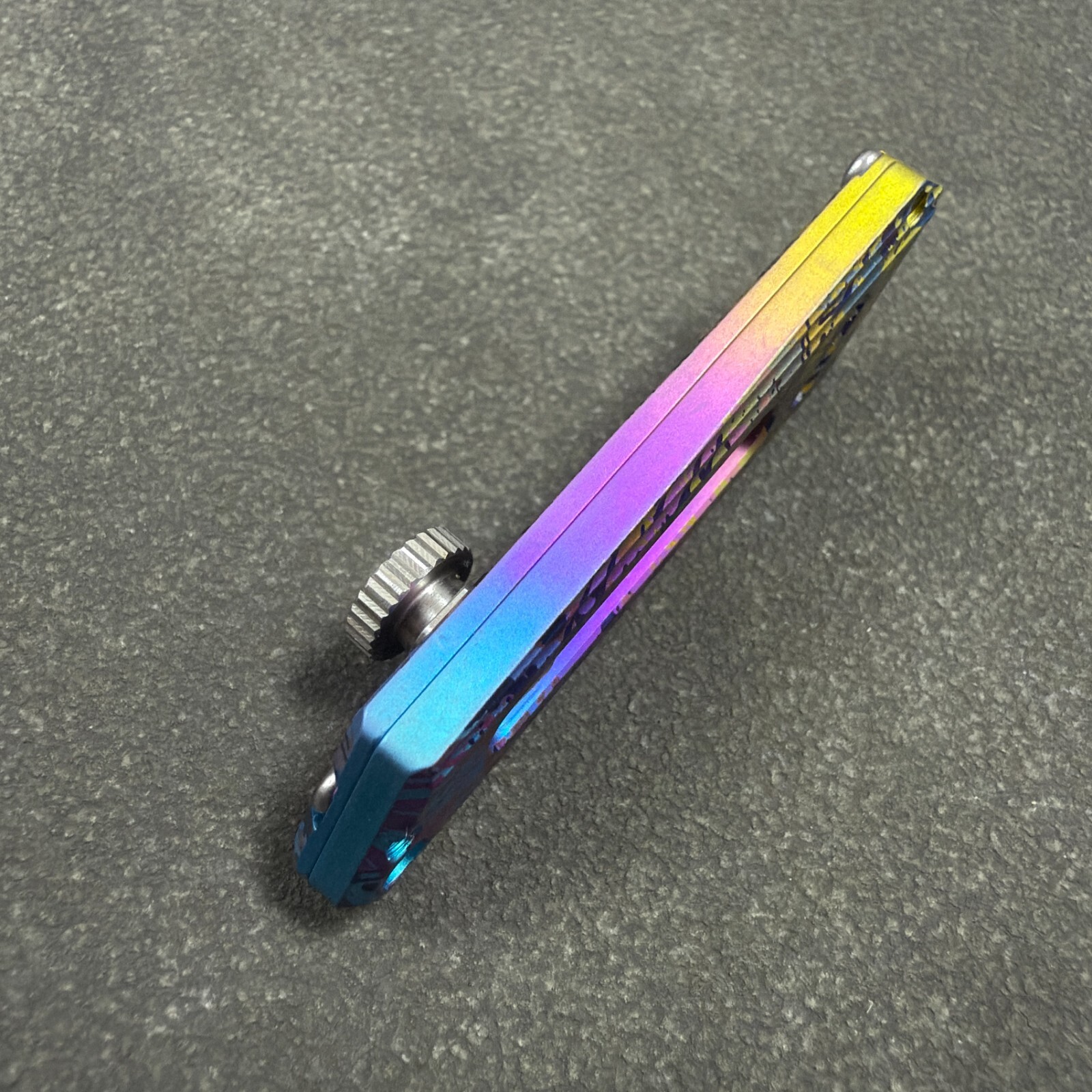 Mini Titanium Folding Knife 9Cr18Mov Blade Outdoor EDC Pocket Keychain Tools