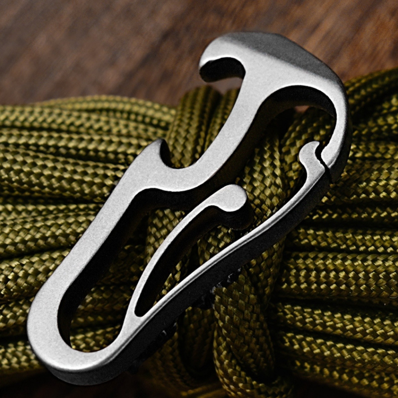 Titanium Alloy Mini EDC Multi Tool Carabiner Keychain Bottle Opener Waterproof