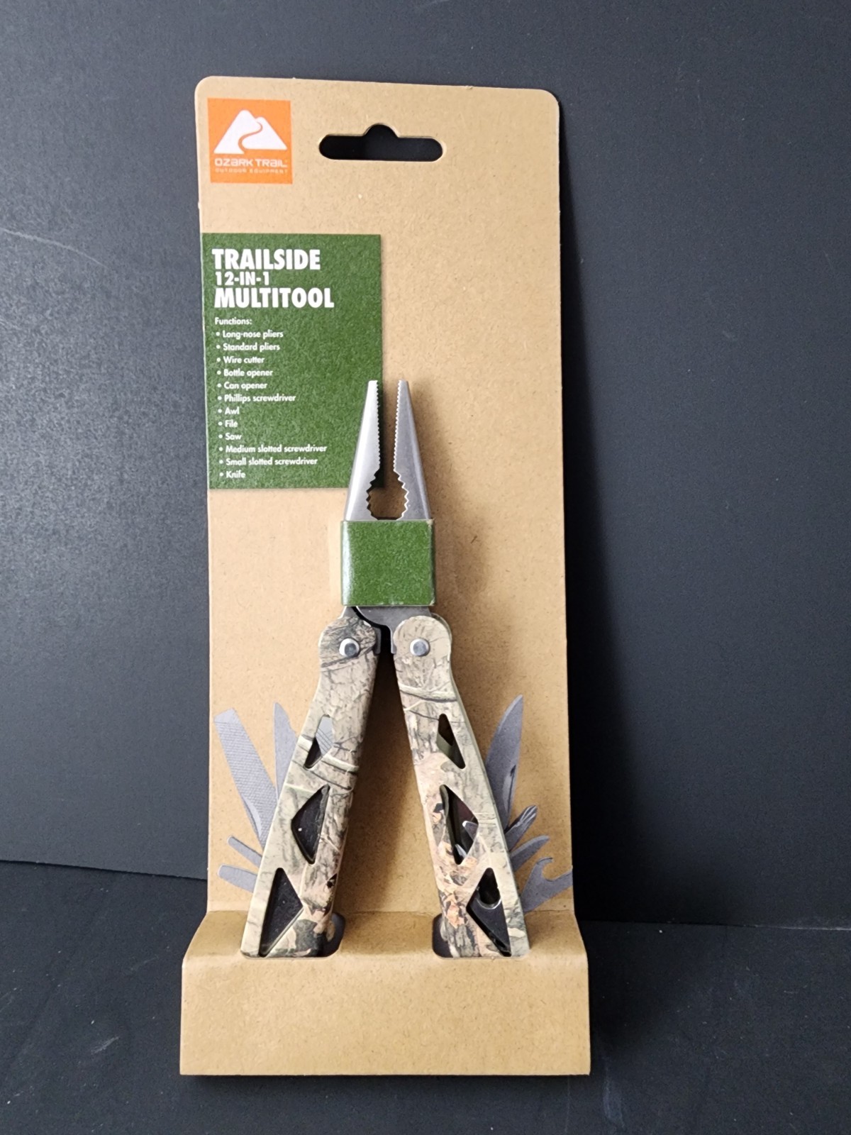Ozark Trail – Trailside 12-in-1 MultiTool Camo – 6119 New NIB Multi Tool