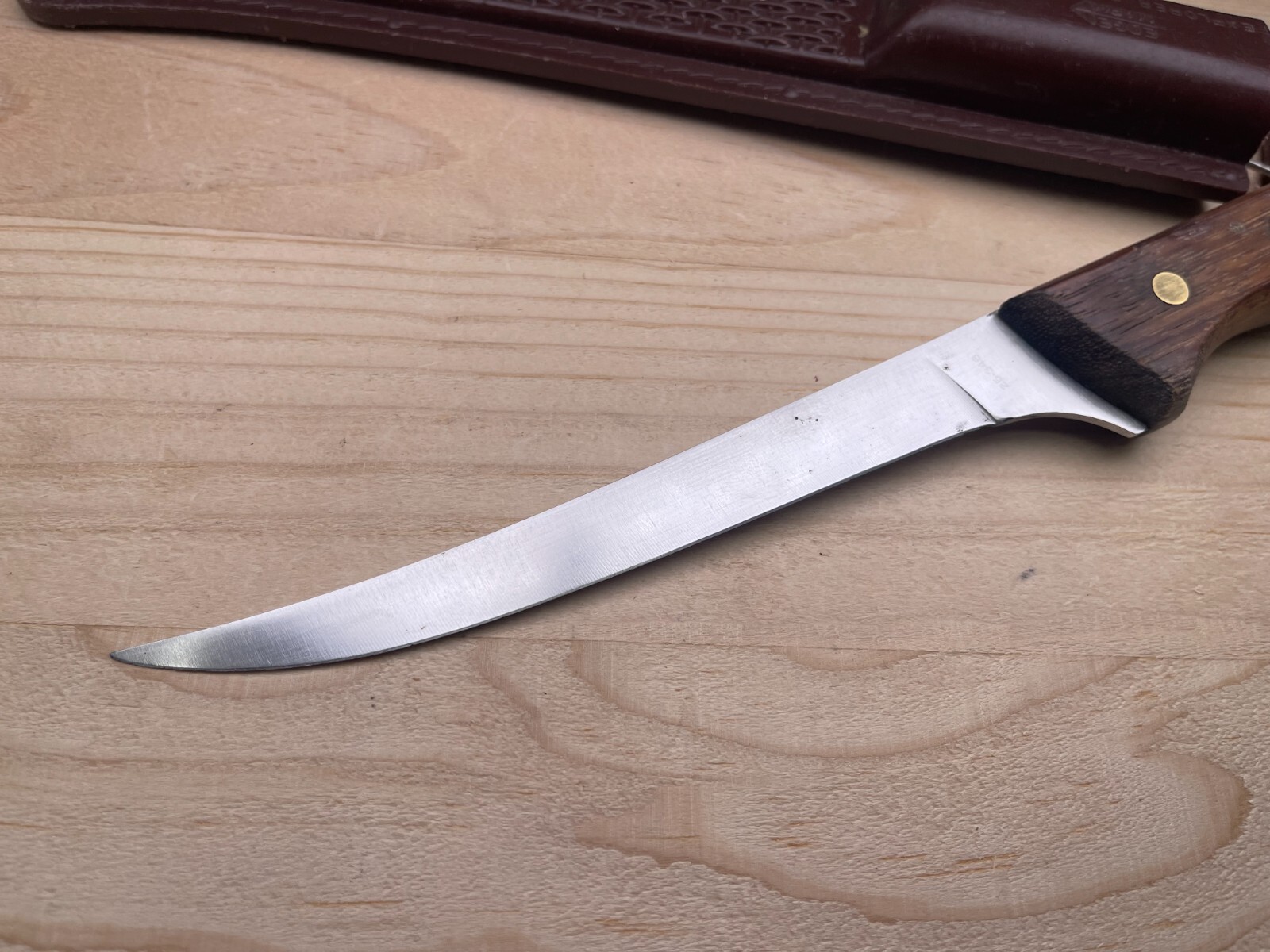 Edge Mark 440-A Explorer Fisherman 25-346 Knife w/Original Sheath Japan