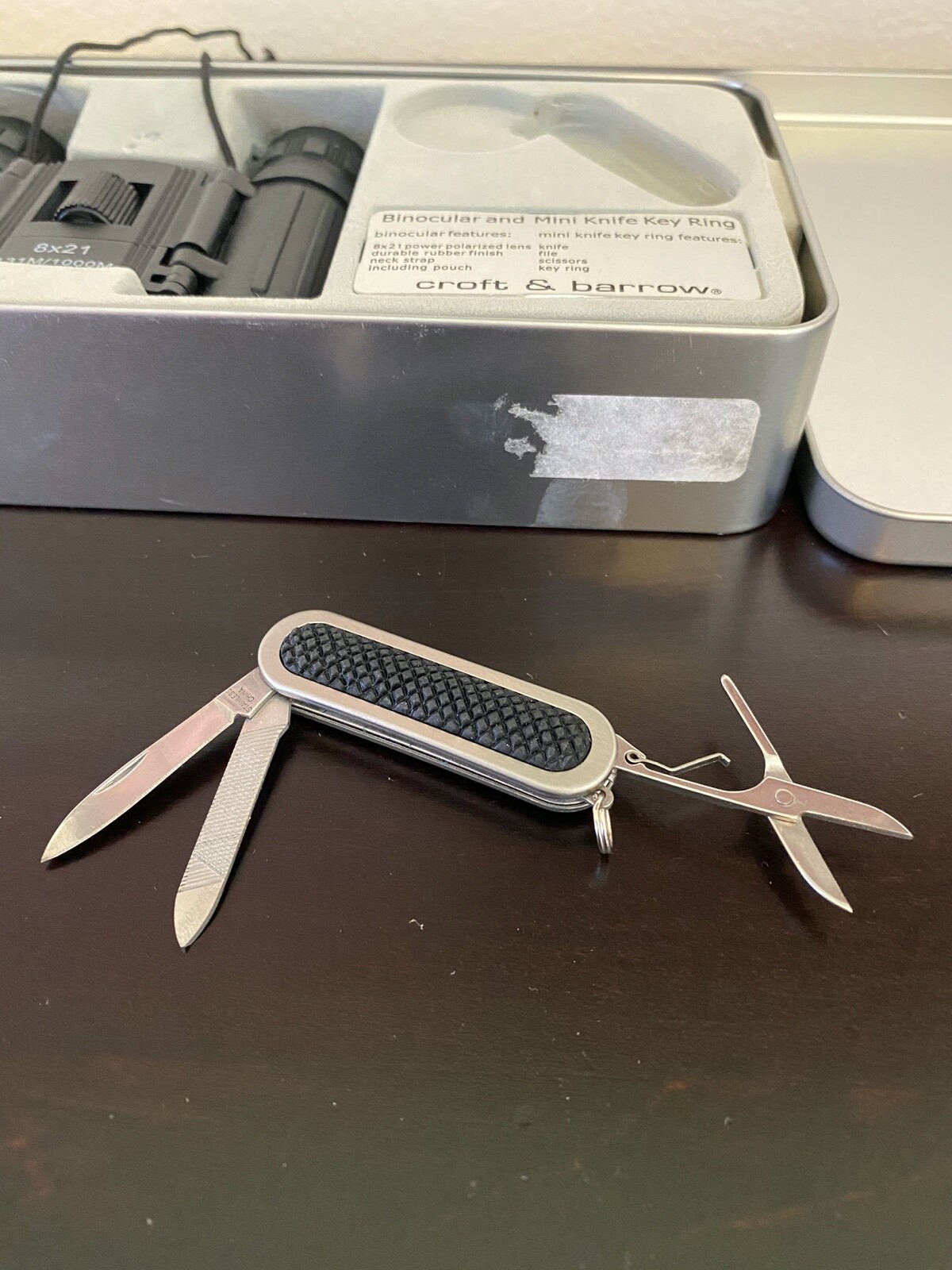 ***PREOWNED***CROFT & BARROW BINOCULAR and MINI KNIFE KEY RING SET