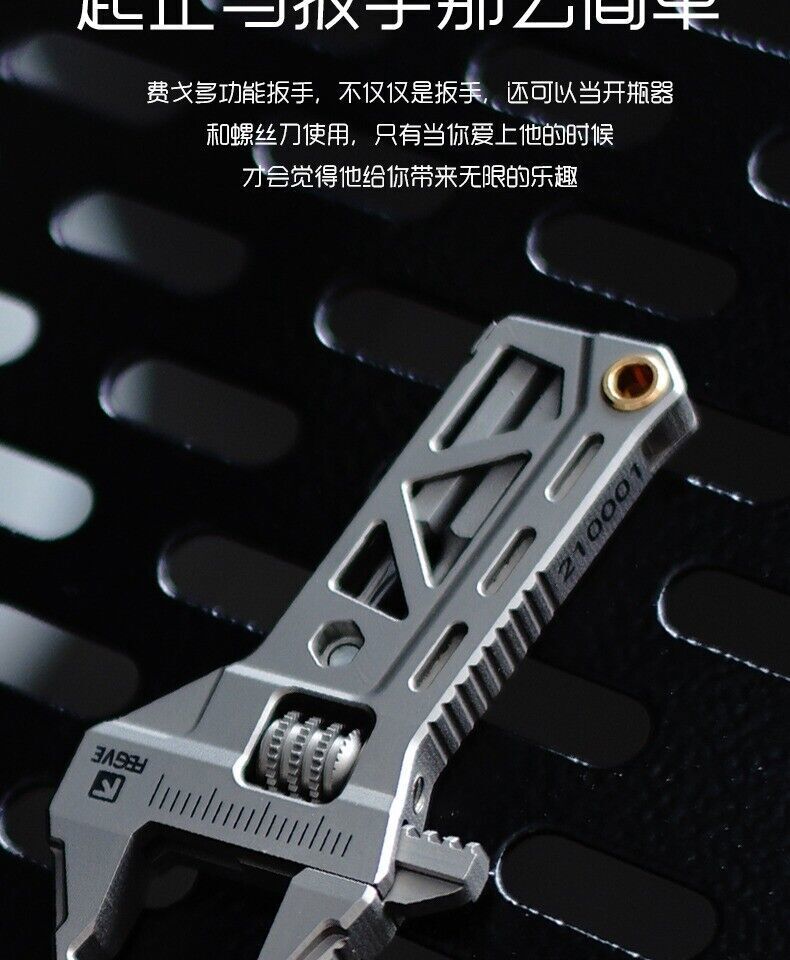 New EDC Titanium Alloy Mini Adjustable Spanner Wrench Handle Rrepair Tools Gift