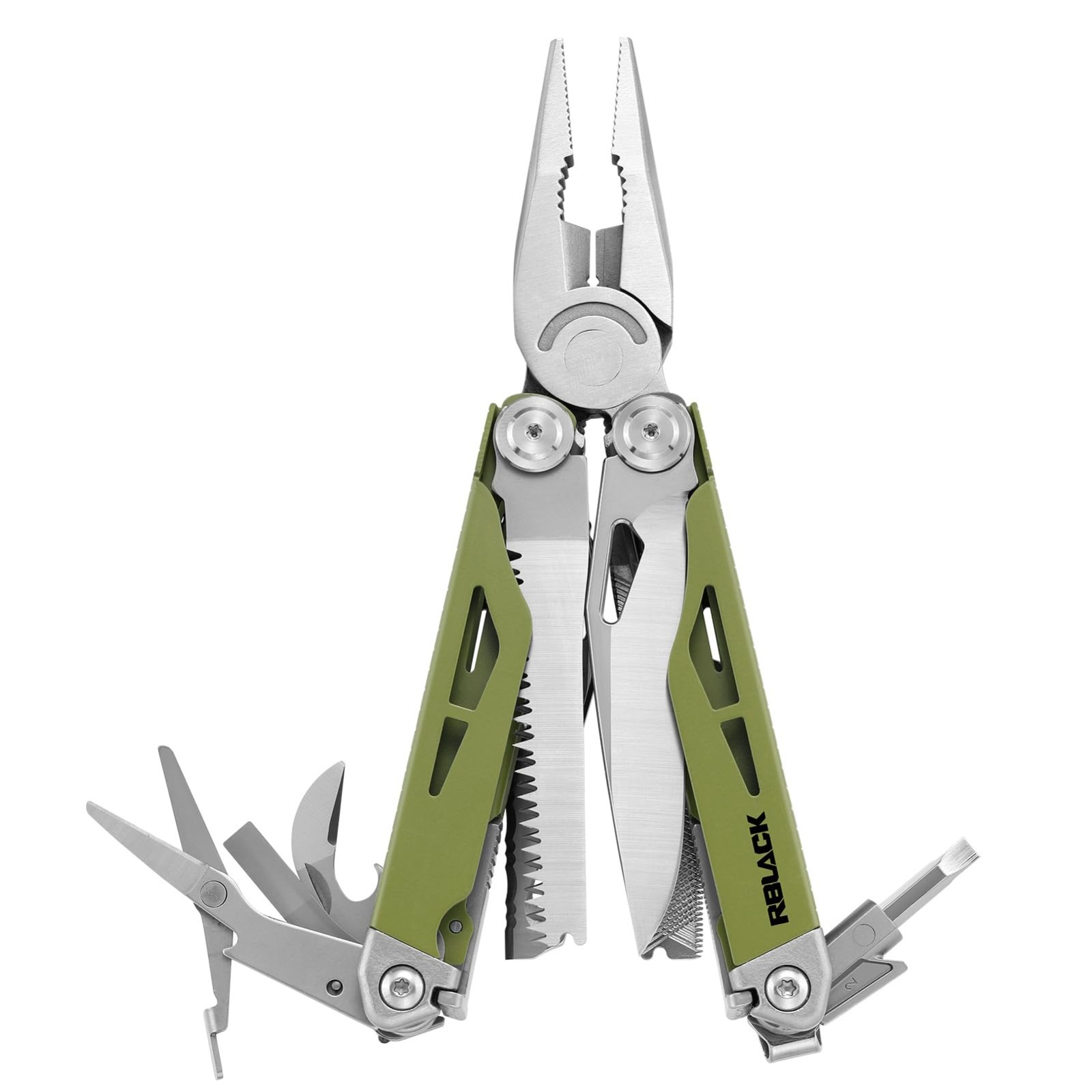 21-in-1 Multi Tool Pliers with Safety Lock, Spring-Action Scissors, Heavy-Duty S