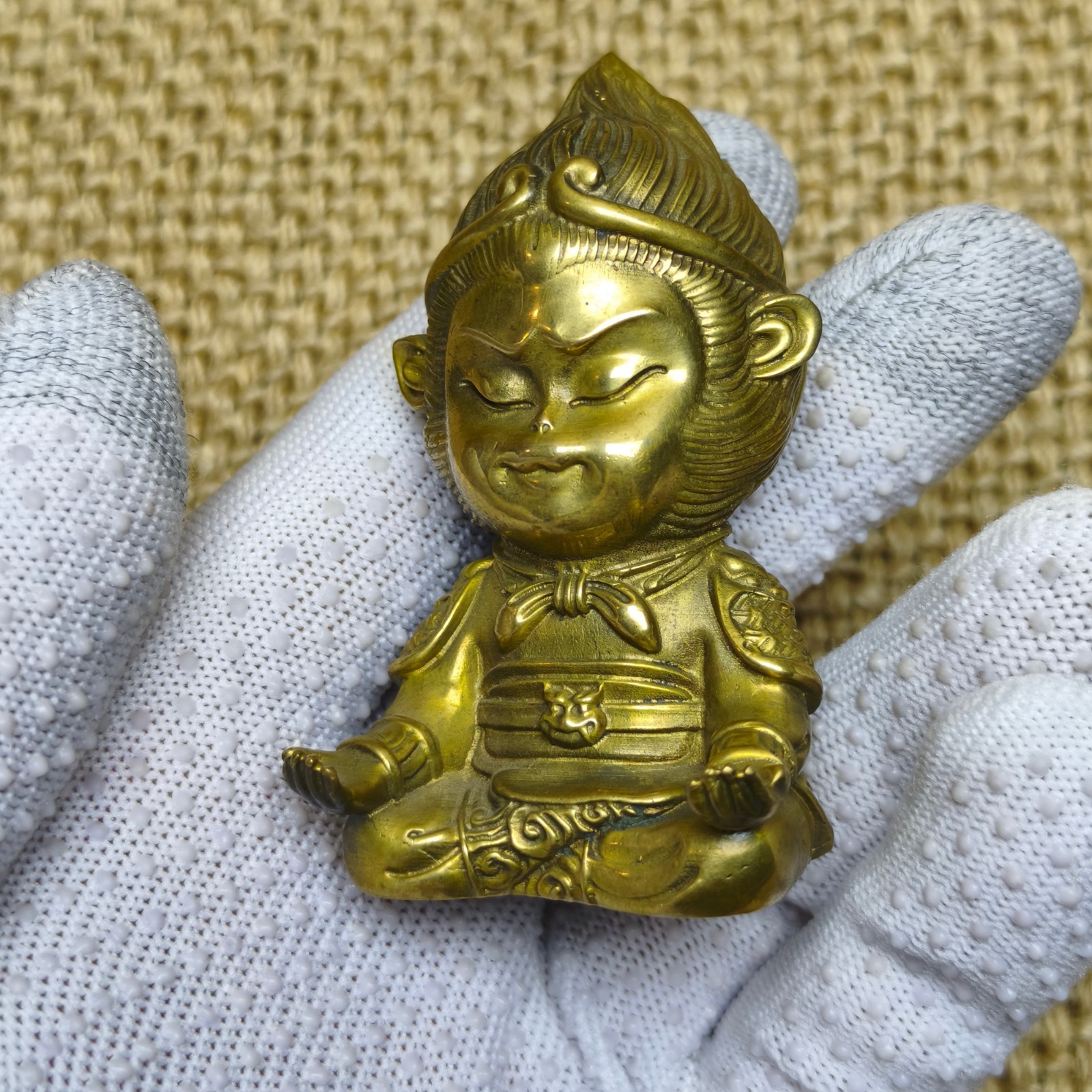 Brass copper sculpture Monkey King ornament Artistic animal Journey to the west