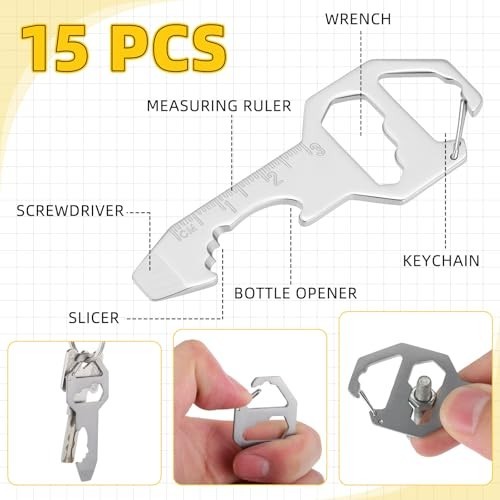 30 Pcs Multi-Tool Gift Set for Men – 6-in-1 Screwdriver Pens & Keychain – Perfec