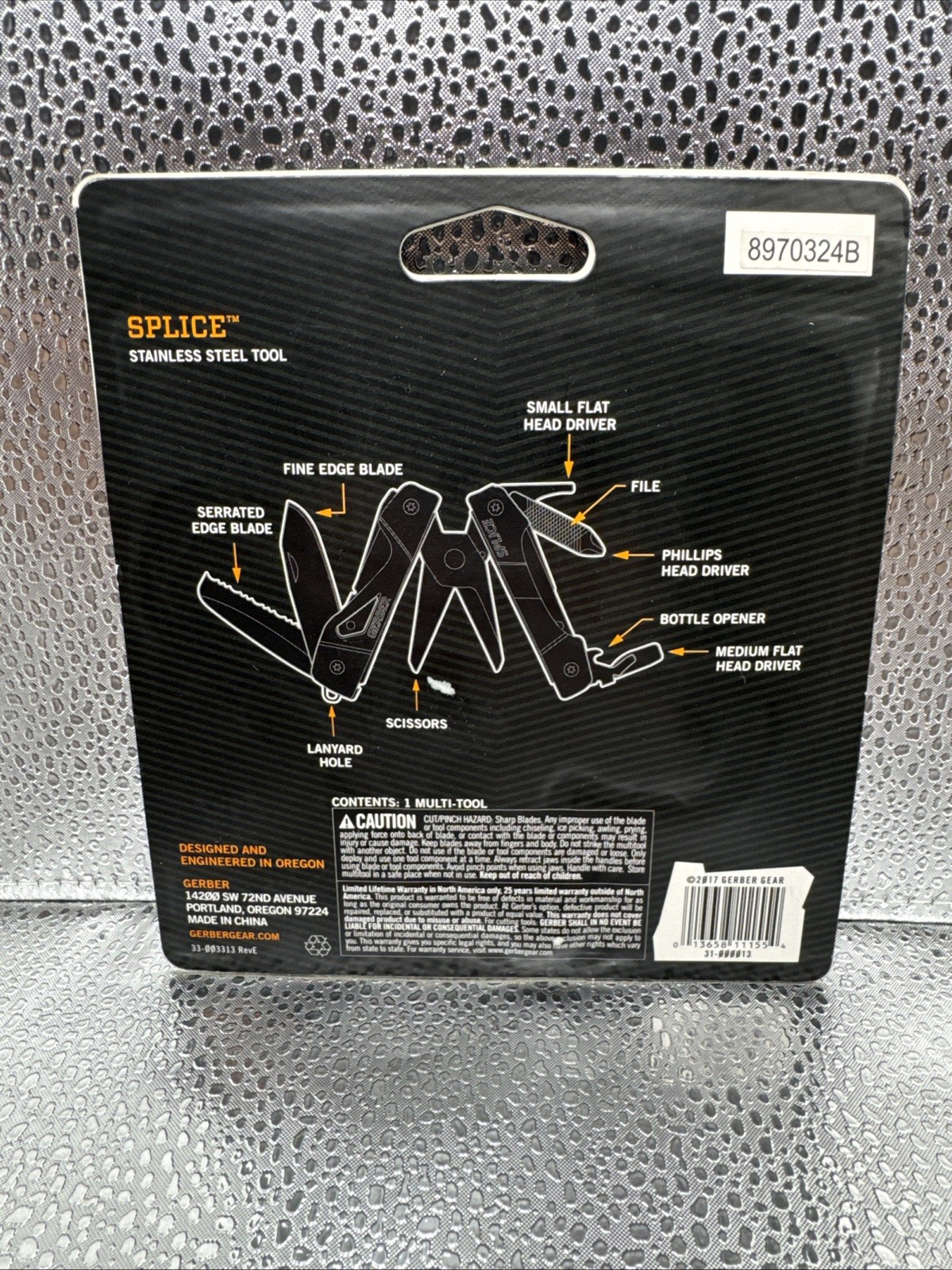 Gerber Gear Splice Pocket 9-in-1 Multi-Tool Color: Black