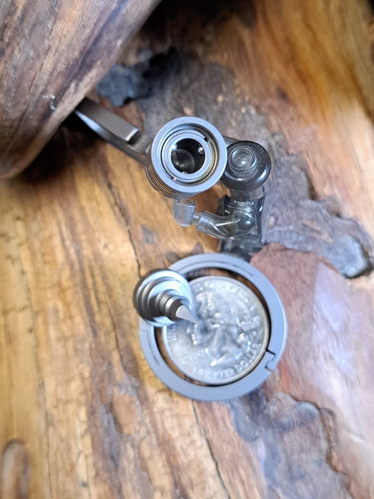 EDC Titanium Keychain Belt Loop Clip Quick-Release With Built-in Box Opener