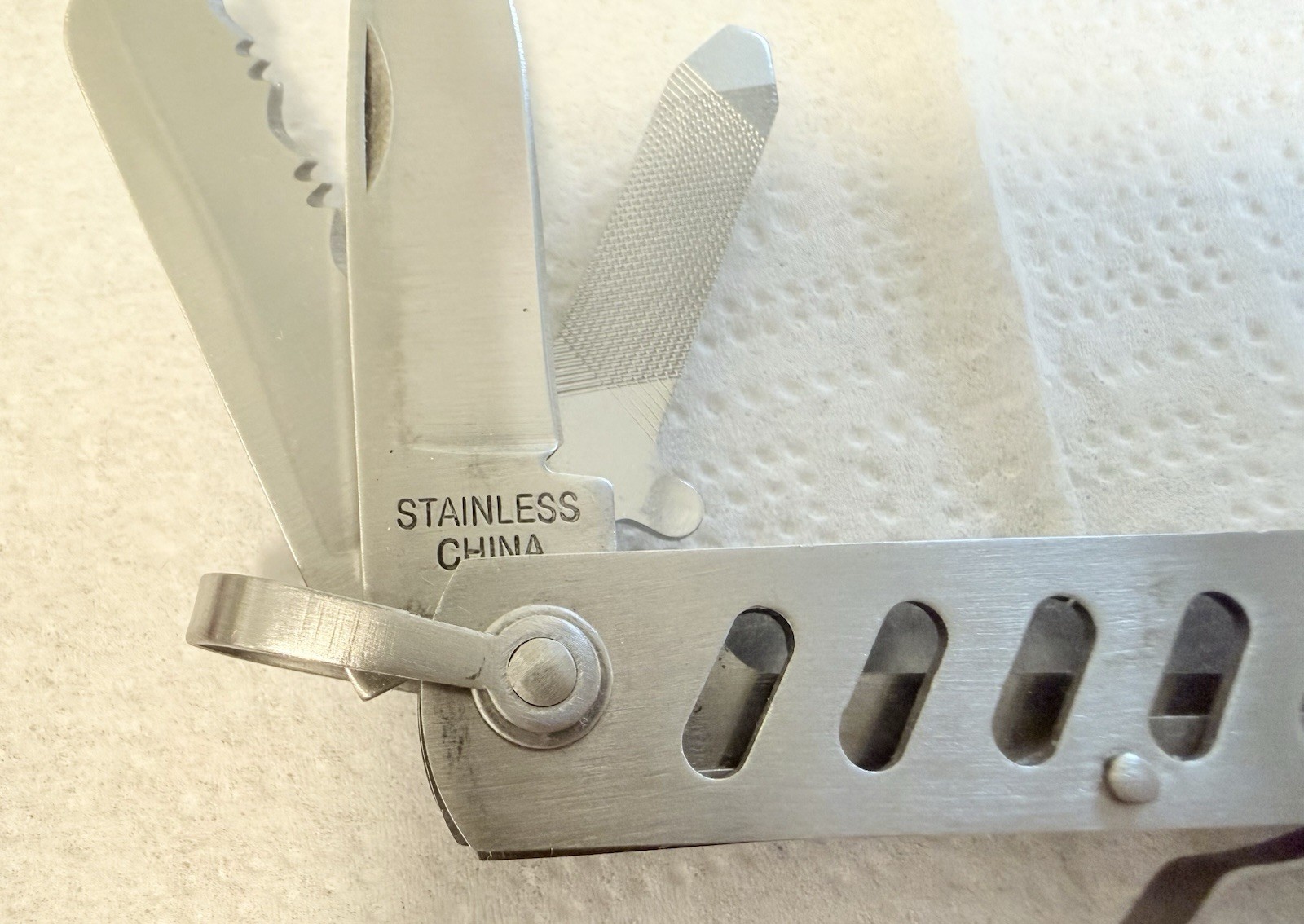 Knife, Classic Multi-tool. Pliers. Wire Cutter. Blade. Saw And More. Nylon Case