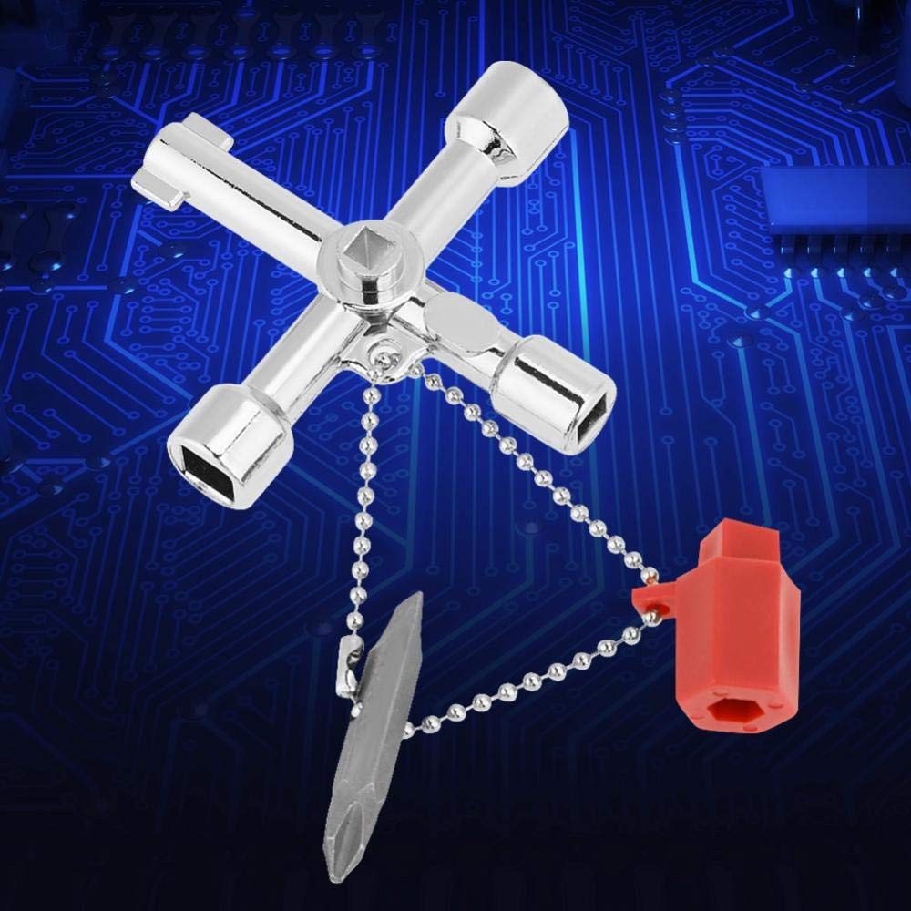 10pcs Universal Intersect Key, Multifunctional 4 Way, Electrical Cupboard Box
