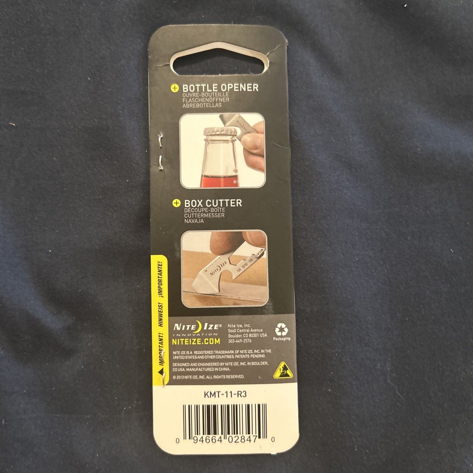DoohicKey KeyTool Wrench, Screw Driver, Box Cutter, Bottle Opener, Ruler Silver