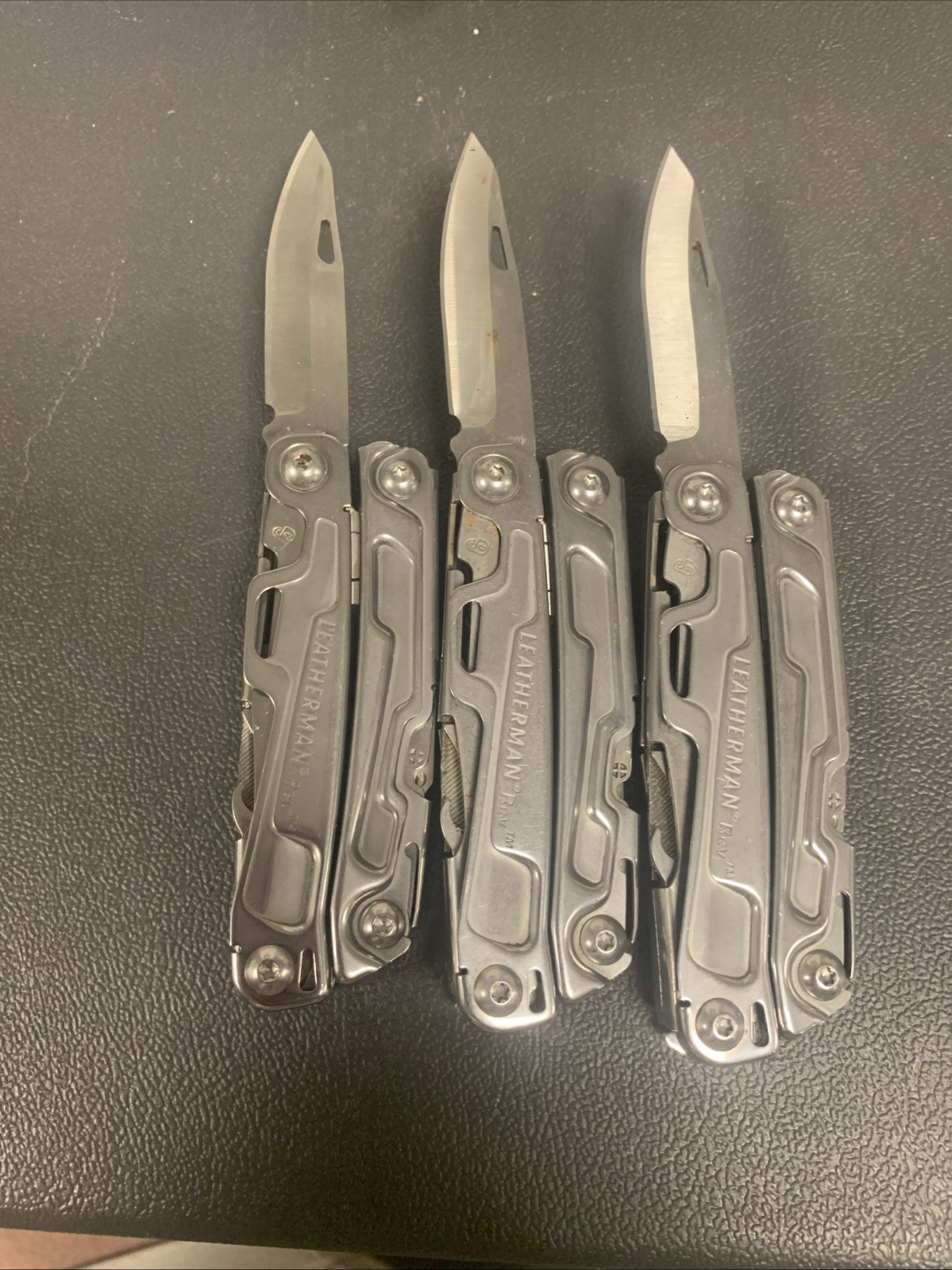 Lot Of 3 Leatherman Rev Multi Tools Acceptable To Very Good (TRT)