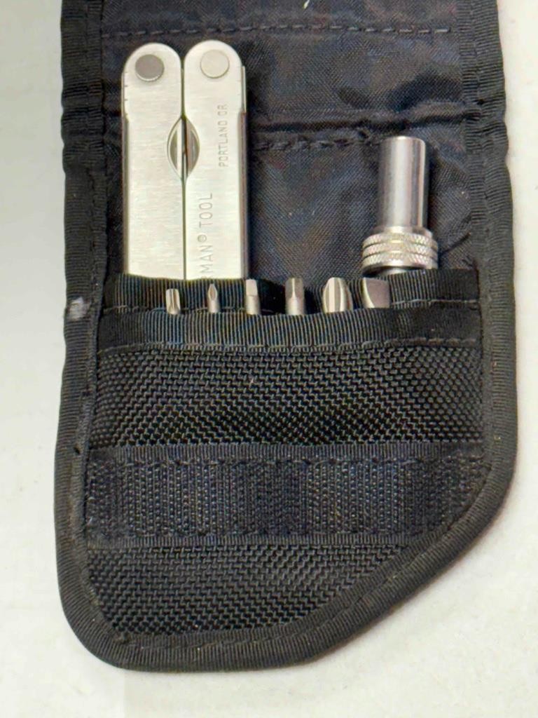 Vintage Leatherman PST ? Multi Tool w/ Bit Driver + 6 Bits Pouch Made in USA