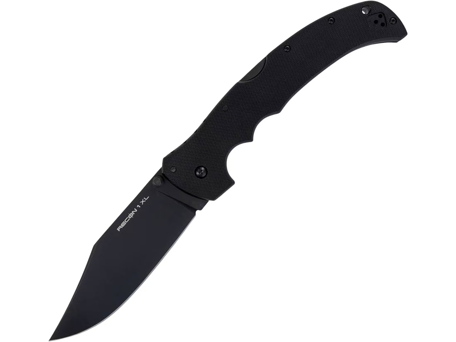 Cold Steel Recon XL Pocket Knife 5.25″ Clip Point CTS-XHP Black PVD Blade G-10