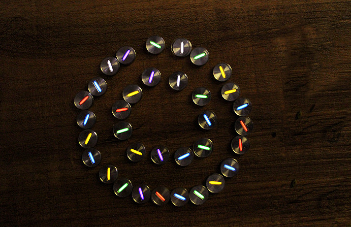 New TC4 Titanium Alloy Patch Light Night Self-luminous Signal Lamp Patch