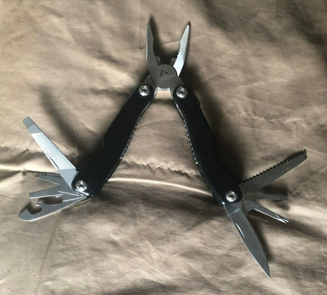 NEW Ozark Trail Multi-Tool Black 12-in-1, Pliers, Wire Cutter, Knife