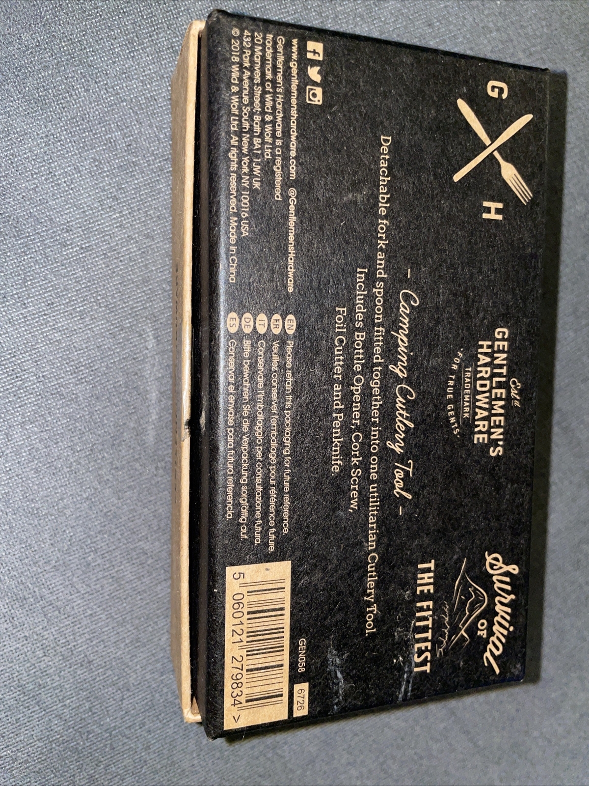Gentlemen’s Hardware 6in1 Camping Cutlery Tool Food for Thought No 5 knife fork