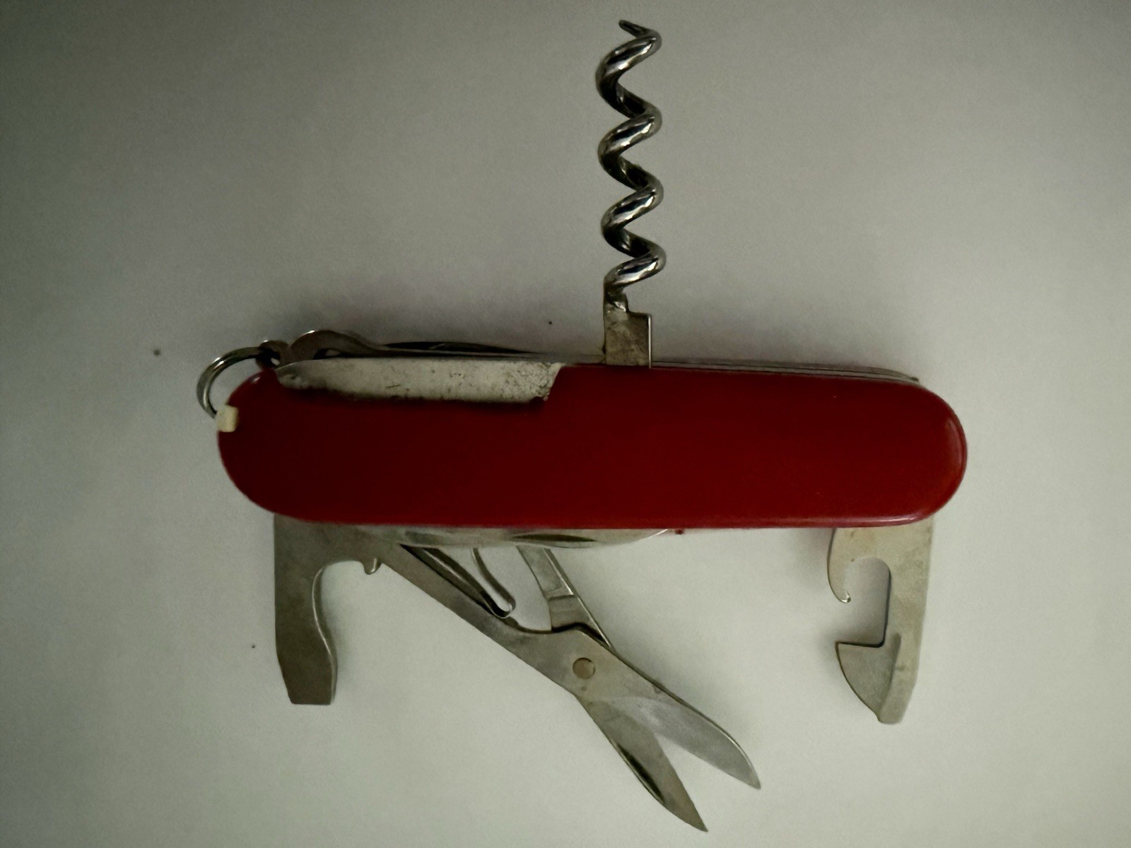 Victorinox Swiss Army Red Multi-Tool Plain Edge w/ Keyring, Scissors & Corkscrew