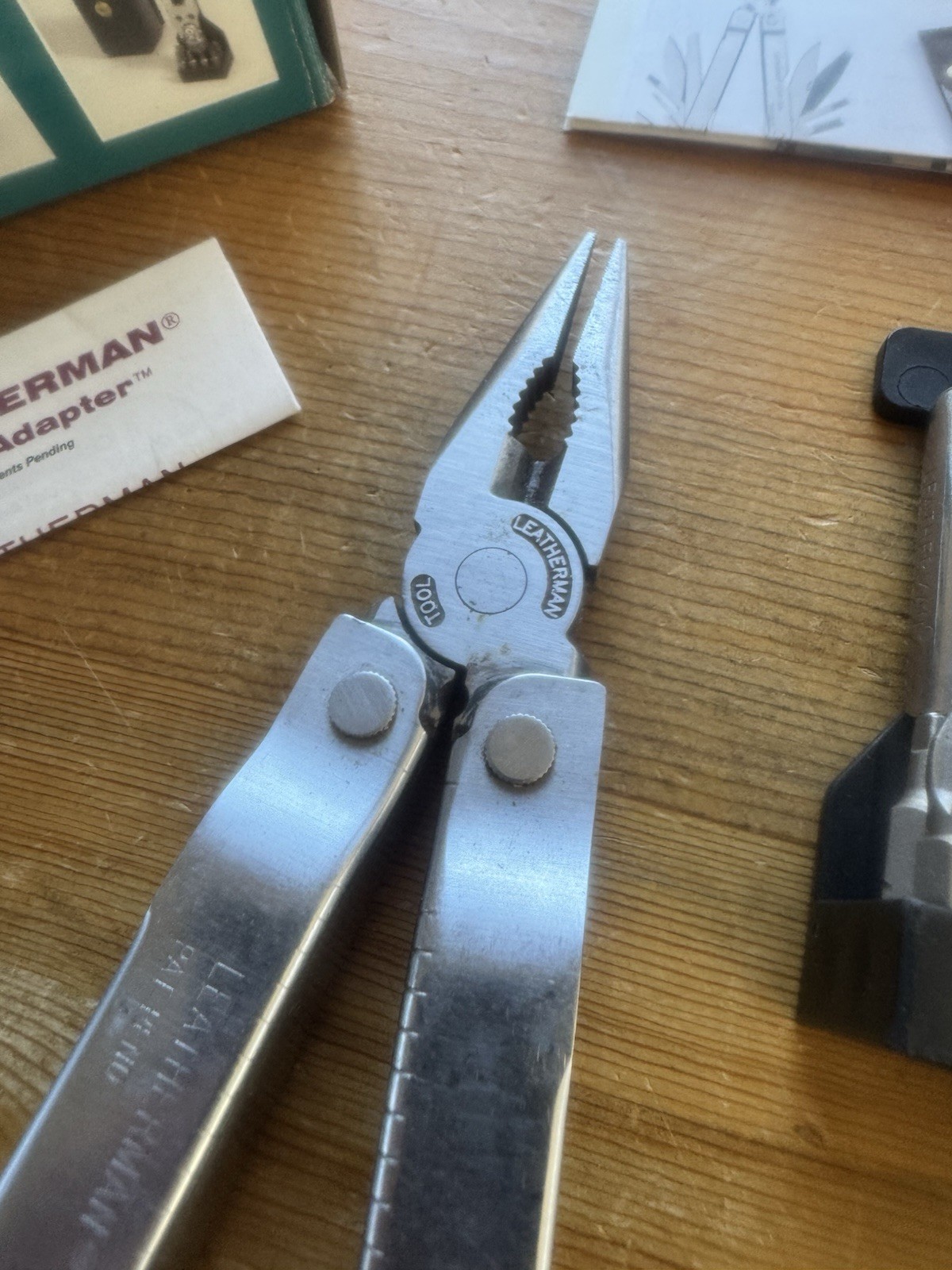 Leatherman Super Tool 200 w/ NOS Tool Adapter, Bits, Holder, Sheath