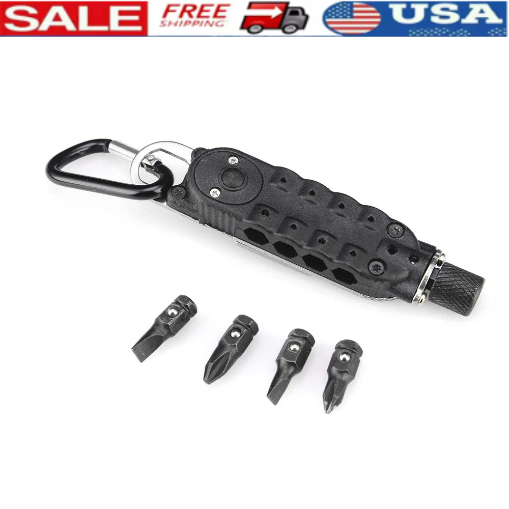 Mini Keychain Screwdriver Portable EDC Repair Tool Multifunction Steel Kit
