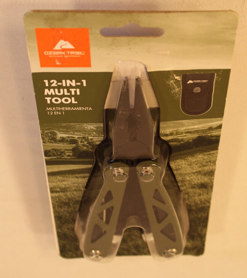 Camping Hiking Tool Ozark Trail 12 In 1 Multi tool knife Sheath Holster – Green