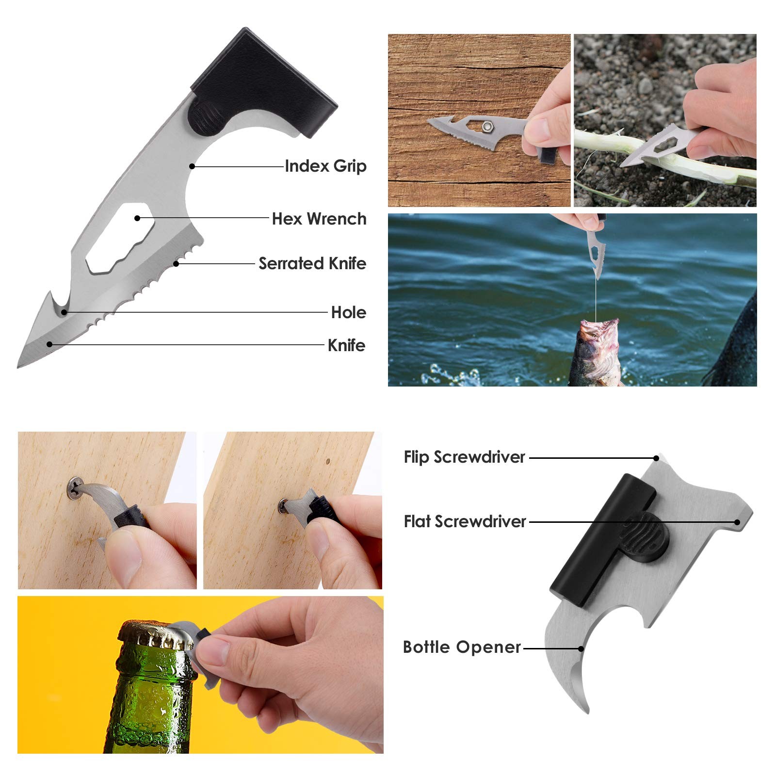 Credit Card Multitool 18 in 1 Cool Gadgets Fathers Gift for Dad Men Useful Gi…