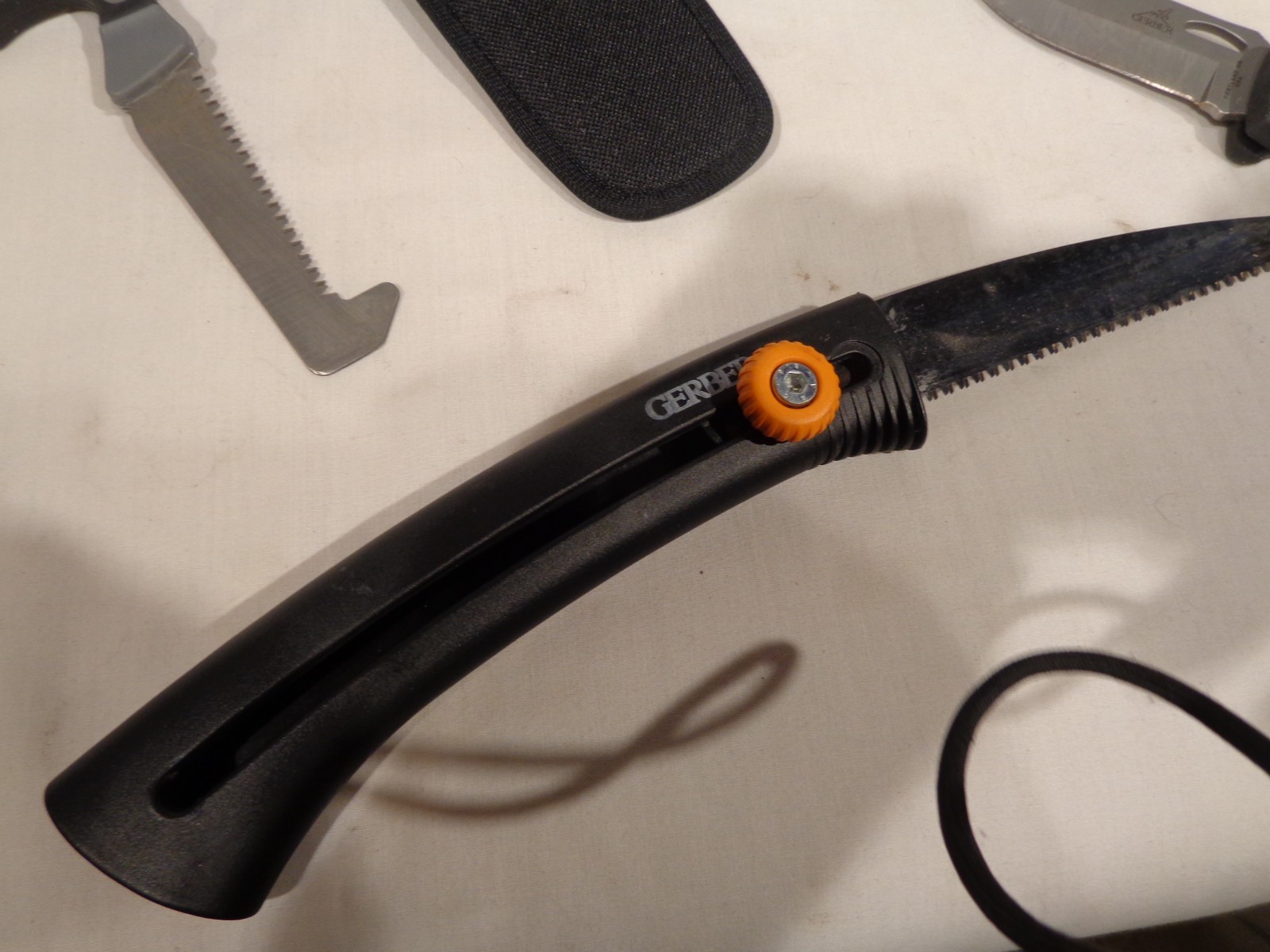 Vtg. Gerber “Camp and Field Set”, Axe, Saw, Game Saw, Lock Back USA Knife, Cases